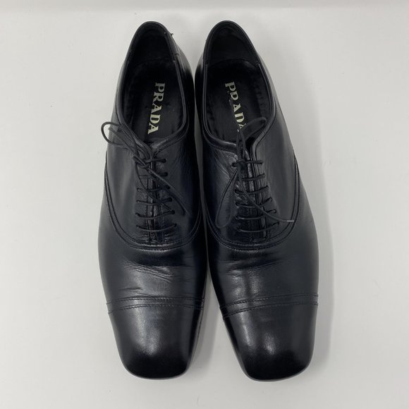 prada leather lace-up shoes main image 4